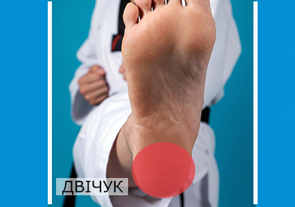 П'ята як ударна поверхня в Тхеквондо